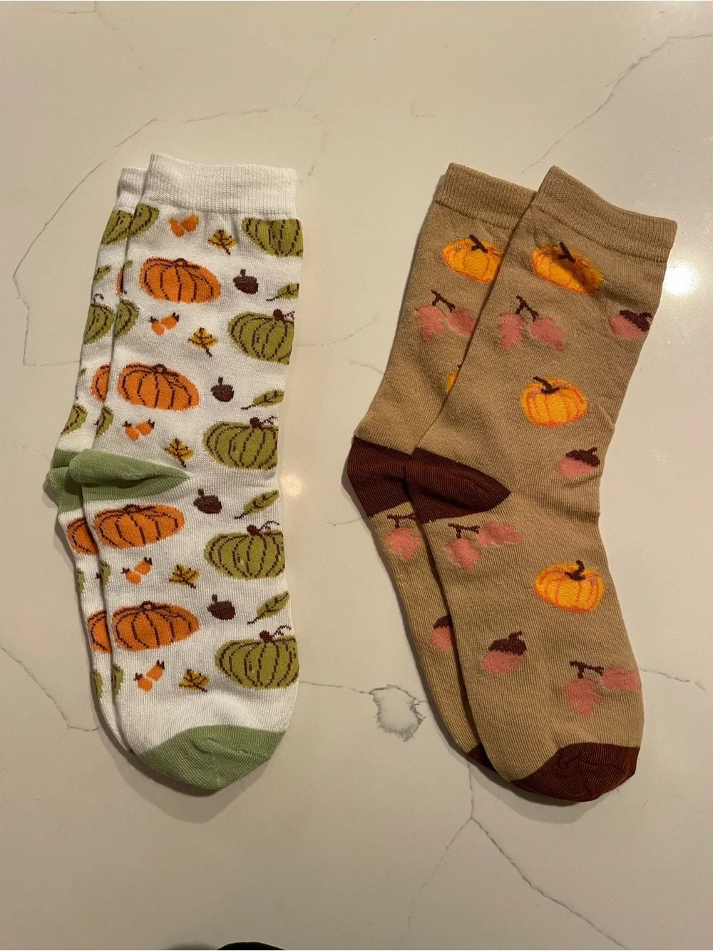 Autumn Pumpkin Crew Socks - Pack of 2